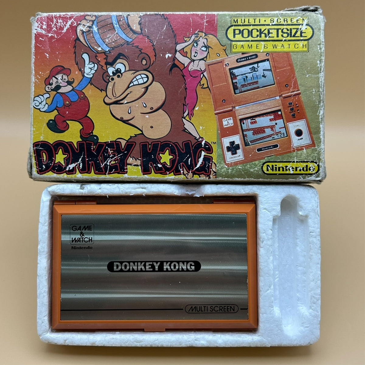POCKETSIZE DONKEY KONG Nintendo Game & Watch DK-52 2nd Ed Rare "Sunset" Variant