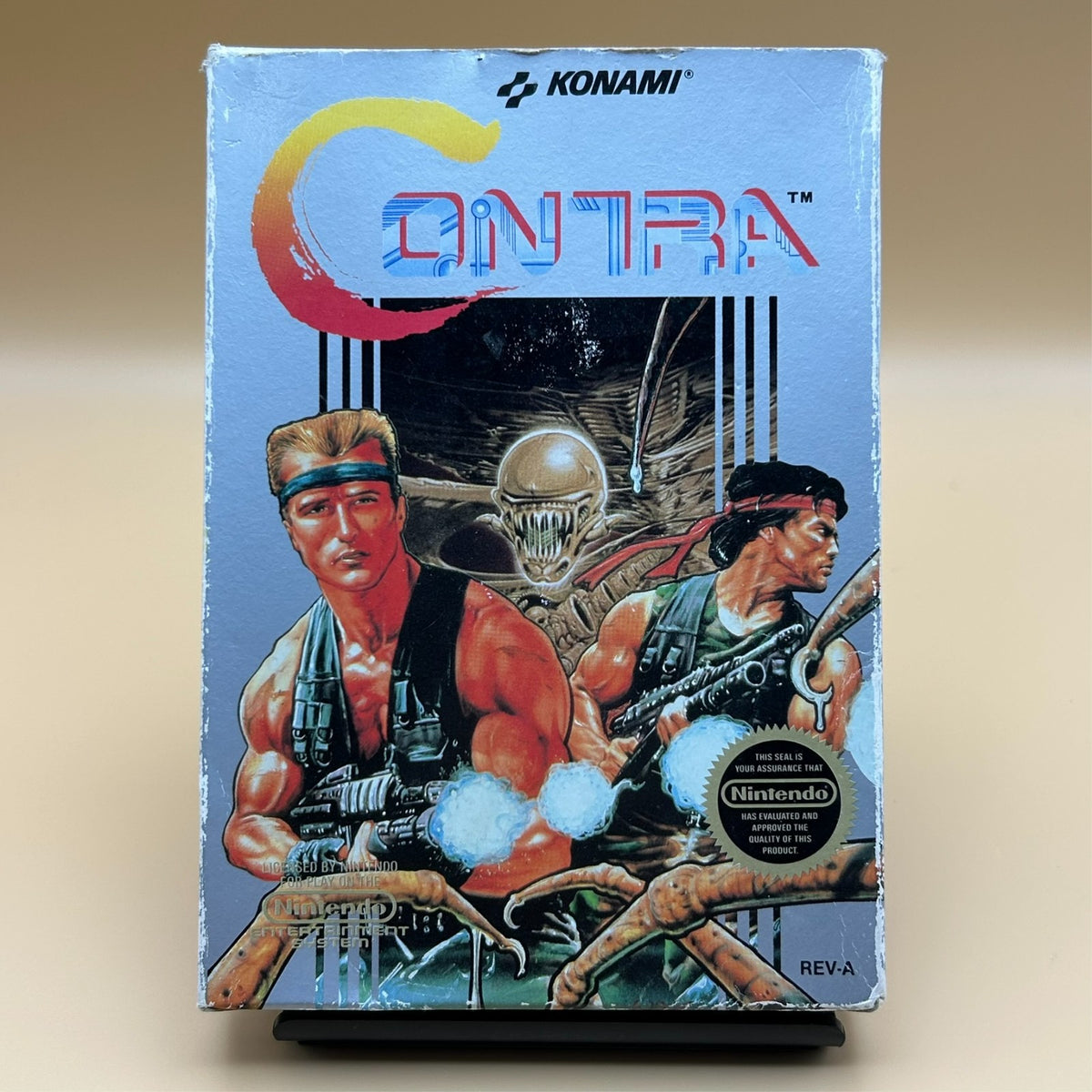 NES CONTRA Konami Authentic Nintendo Entertainment System Game w/ Box