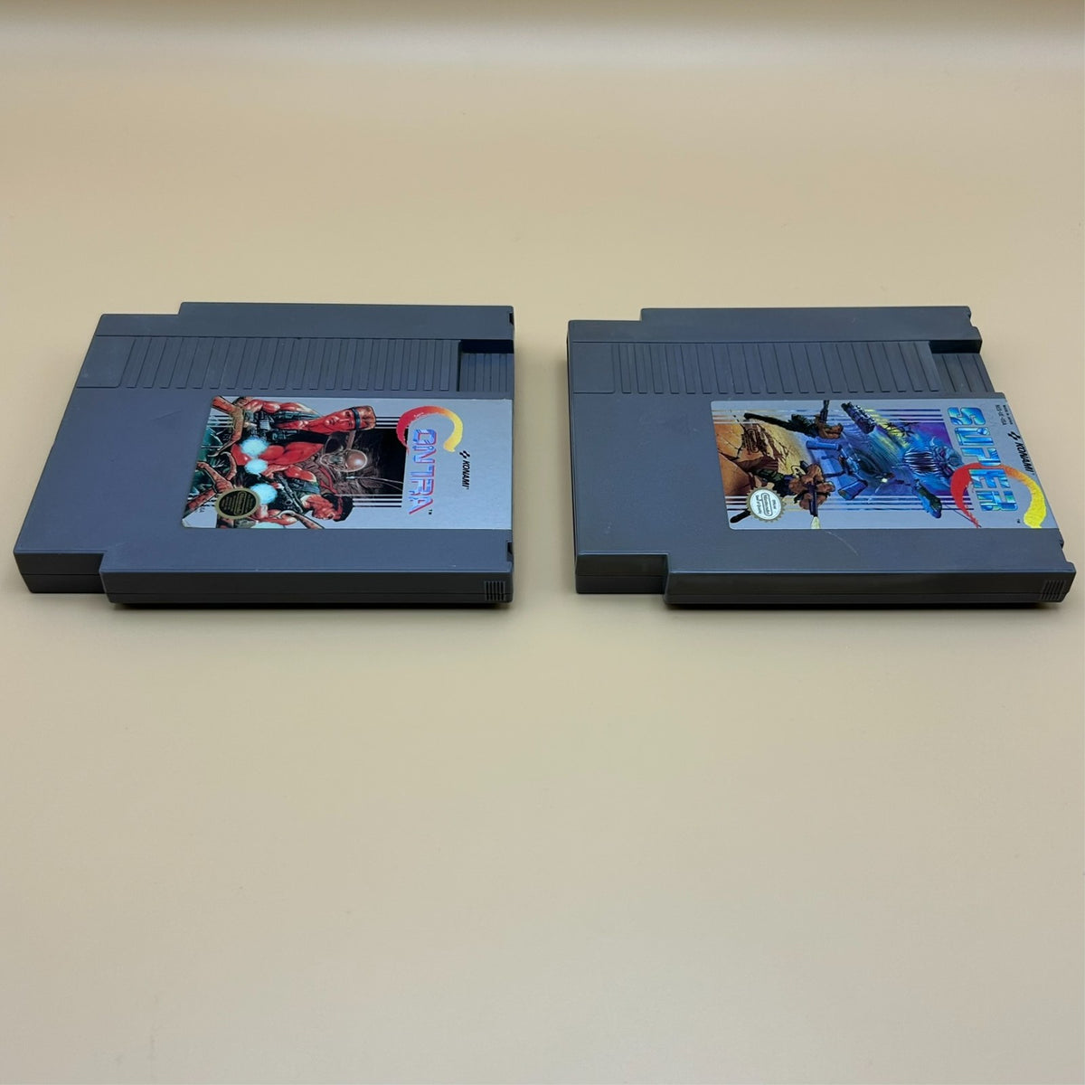 CONTRA & SUPER C NES Game Lot Authentic Nintendo Carts Cleaned & Tested