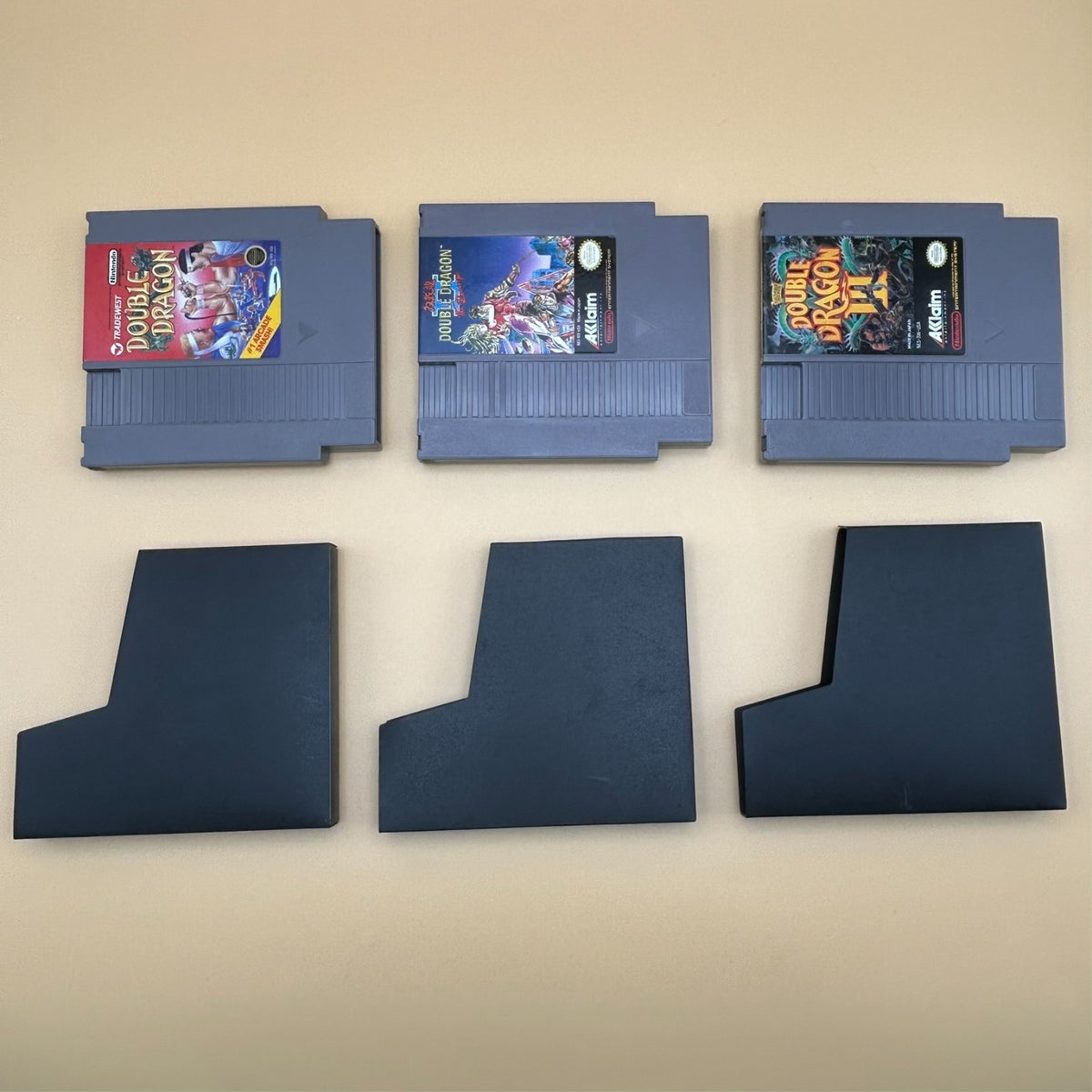 DOUBLE DRAGON I II III 1 2 3 Trilogy NES Lot Authentic Nintendo Cleaned & Tested