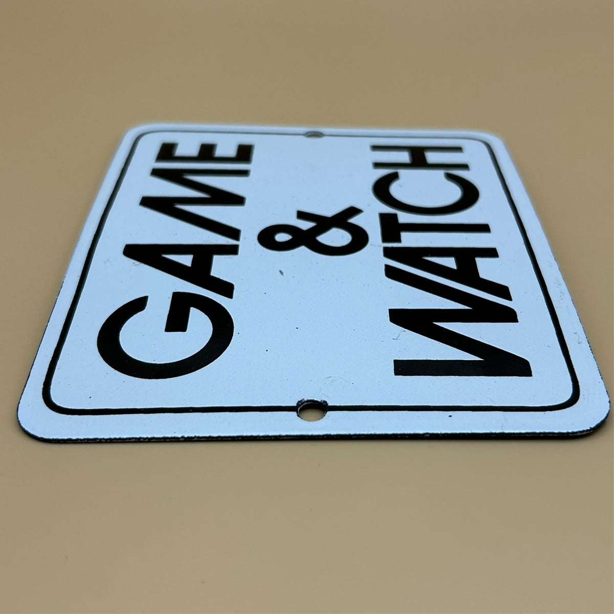 Nintendo Game & Watch Metal Shop Sign Vintage 1980s