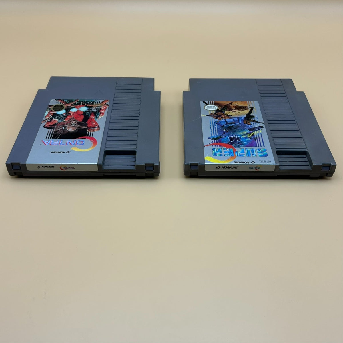 CONTRA & SUPER C NES Game Lot Authentic Nintendo Carts Cleaned & Tested