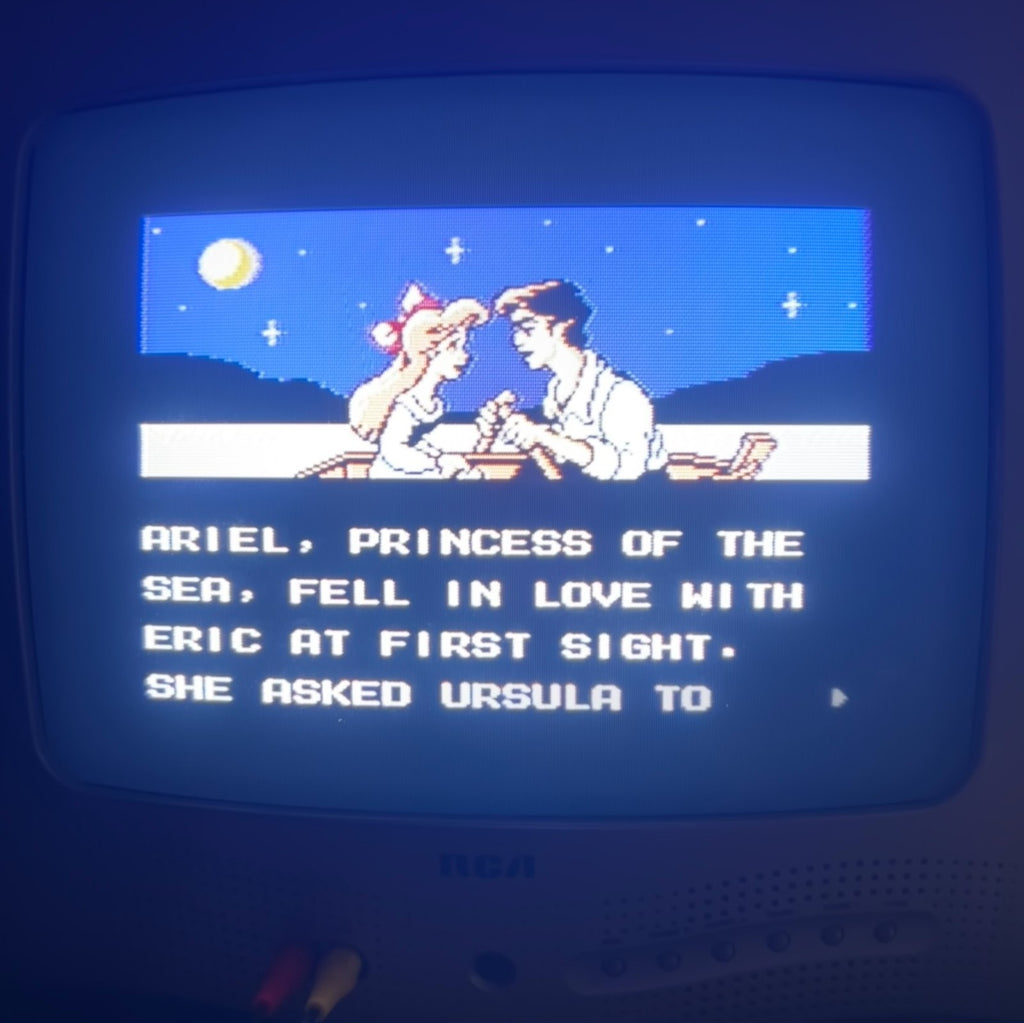 Disney's THE LITTLE MERMAID NES Game Authentic Nintendo Cart Cleaned & Tested