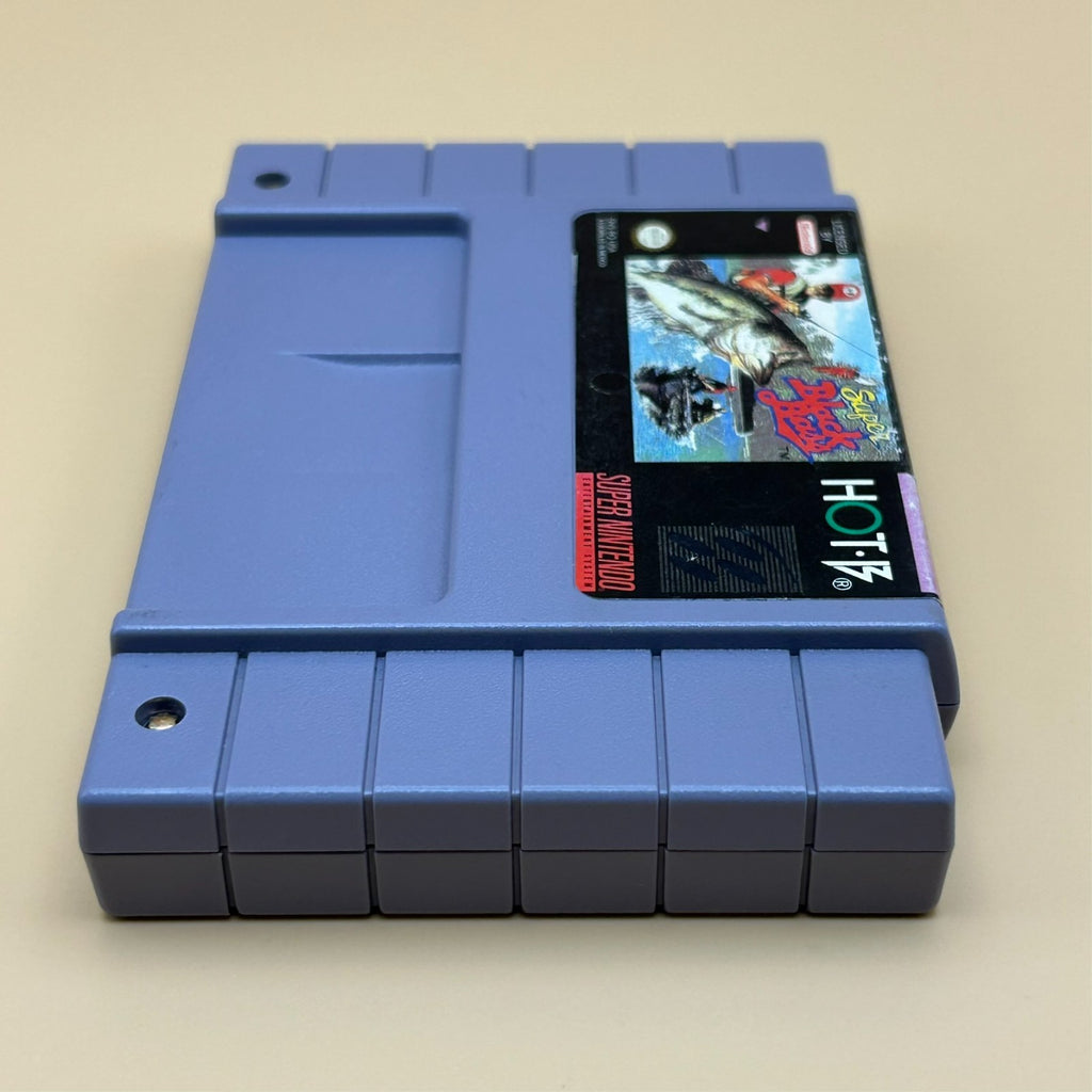 SNES SUPER BLACK BASS Authentic Super Nintendo Game Cart Cleaned & Tested