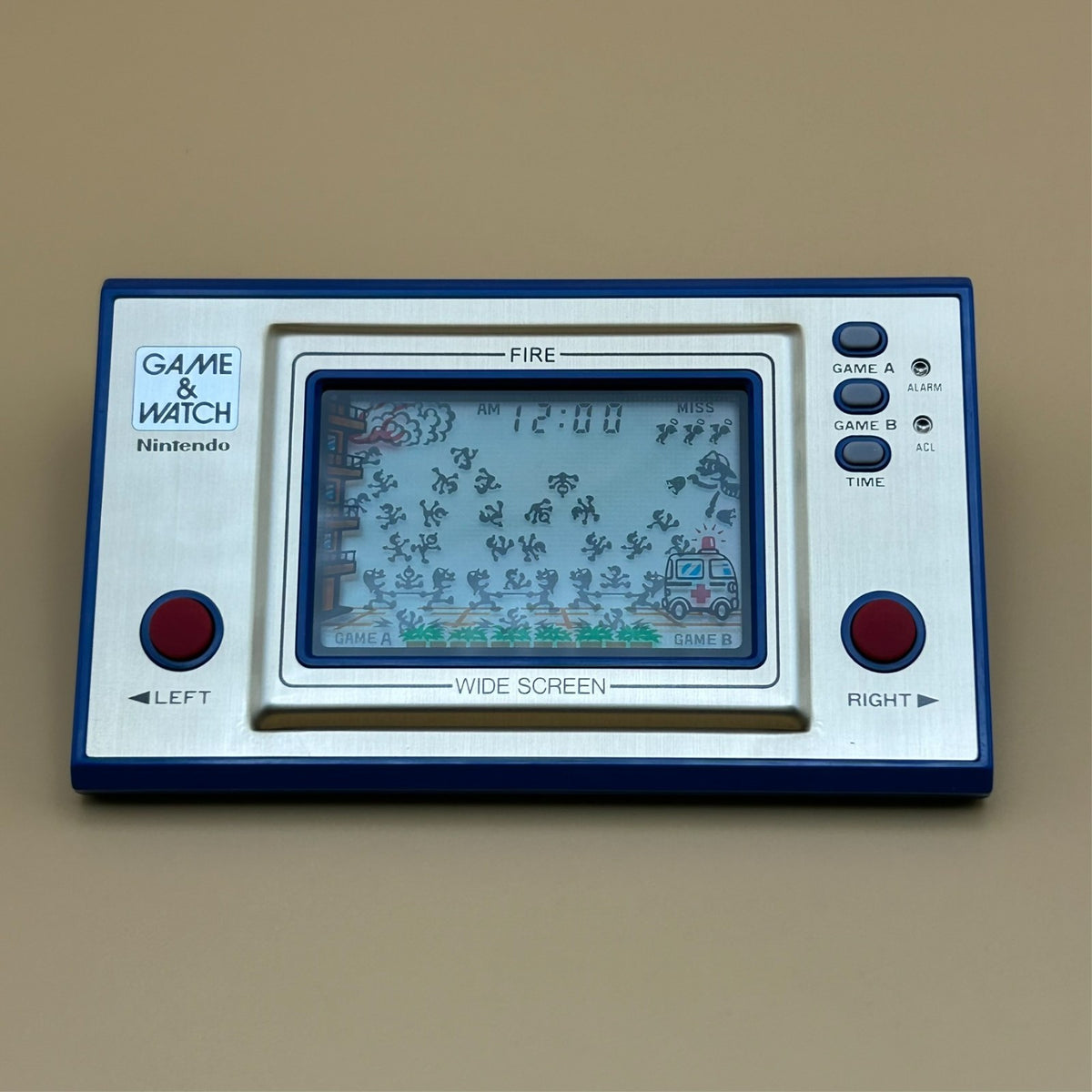 FIRE Nintendo Game & Watch Wide Screen FR-27 1981 New Old Stock NOS