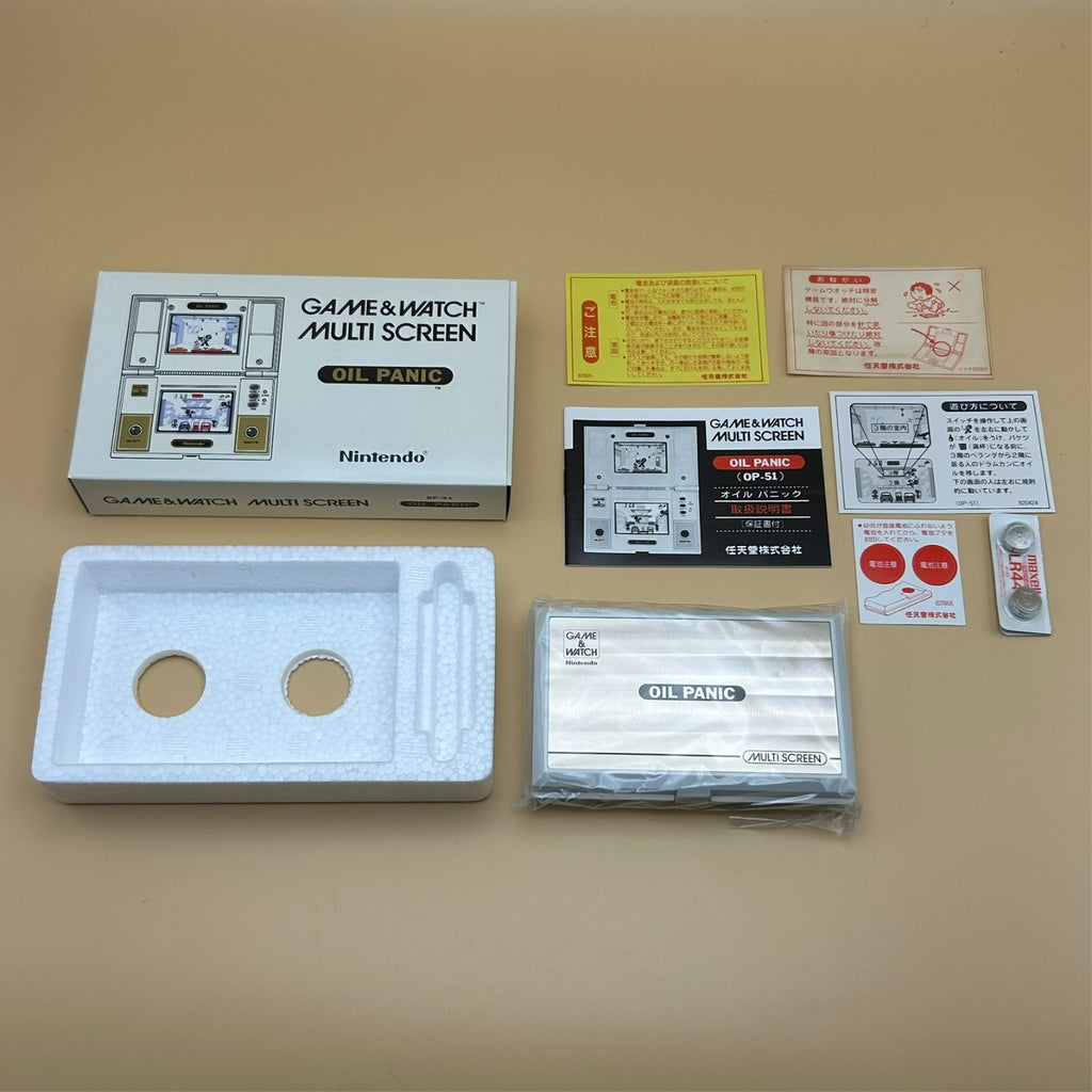 Nintendo Game & Watch OIL PANIC OP-51 1982 New Old Stock