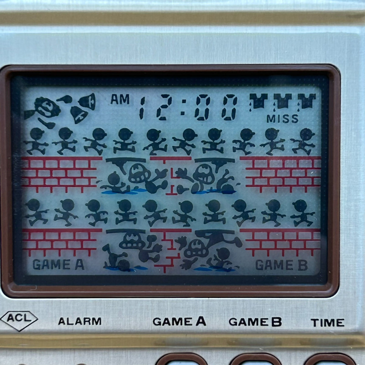 MANHOLE GOLD Nintendo Game & Watch MH-06 1981 Mint in Box