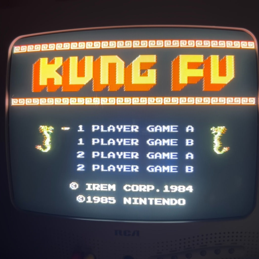KUNG FU NES Game Authentic Nintendo Entertainment System Cart w/ Black Box