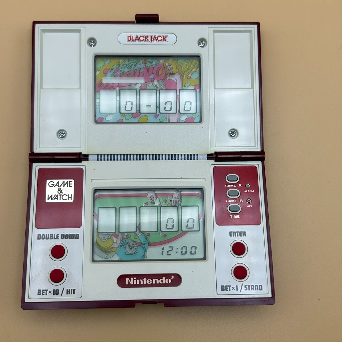 POCKETSIZE BLACK JACK Nintendo Game & Watch BJ-60 1985 Mint In Box