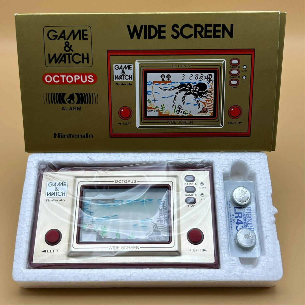 OCTOPUS Nintendo Game & Watch Wide Screen OC-22 1981 New Old Stock NOS
