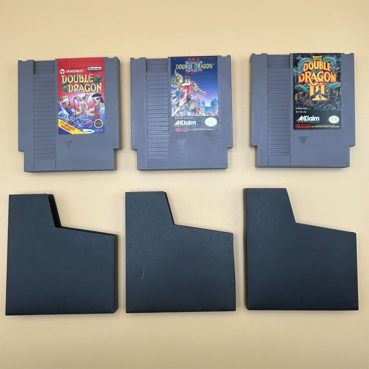 DOUBLE DRAGON I II III 1 2 3 Trilogy NES Lot Authentic Nintendo Cleaned & Tested