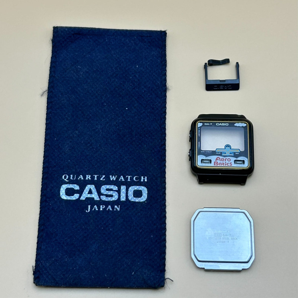 Casio Game Watch GA-7 AERO BATICS Shell and Parts Only Vintage Japan 1987