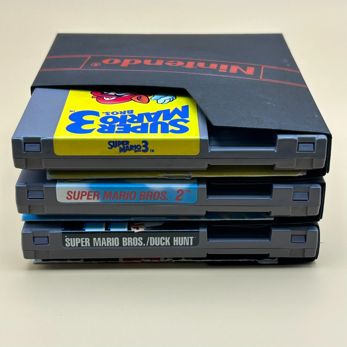NES Lot SUPER MARIO BROS 1 2 3 + DUCK HUNT w/ Manuals Authentic Nintendo Tested