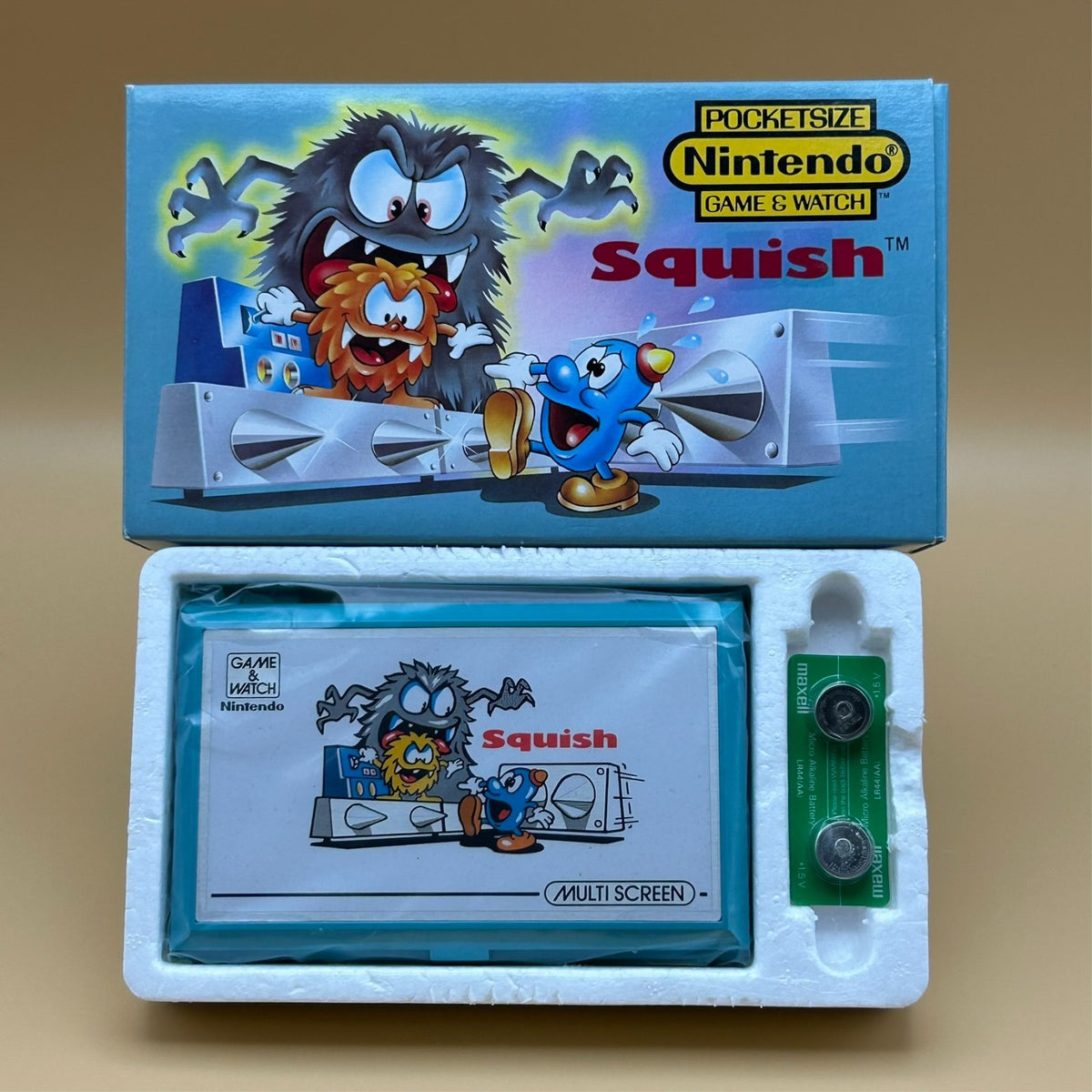 Nintendo Game & Watch SQUISH MG-61 MIB 1986 MINT IN BOX