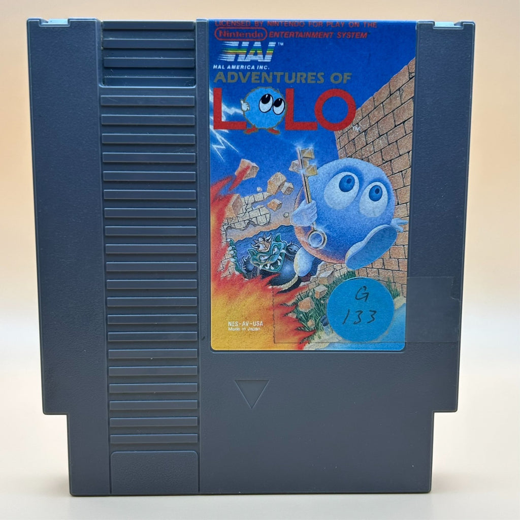 ADVENTURES OF LOLO NES Game Authentic Nintendo Cart Vintage Cleaned & Tested