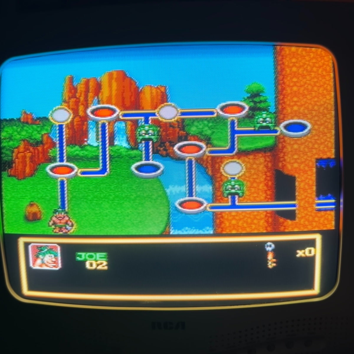 SNES JOE & MAC Authentic Super Nintendo Game Cart Cleaned & Tested