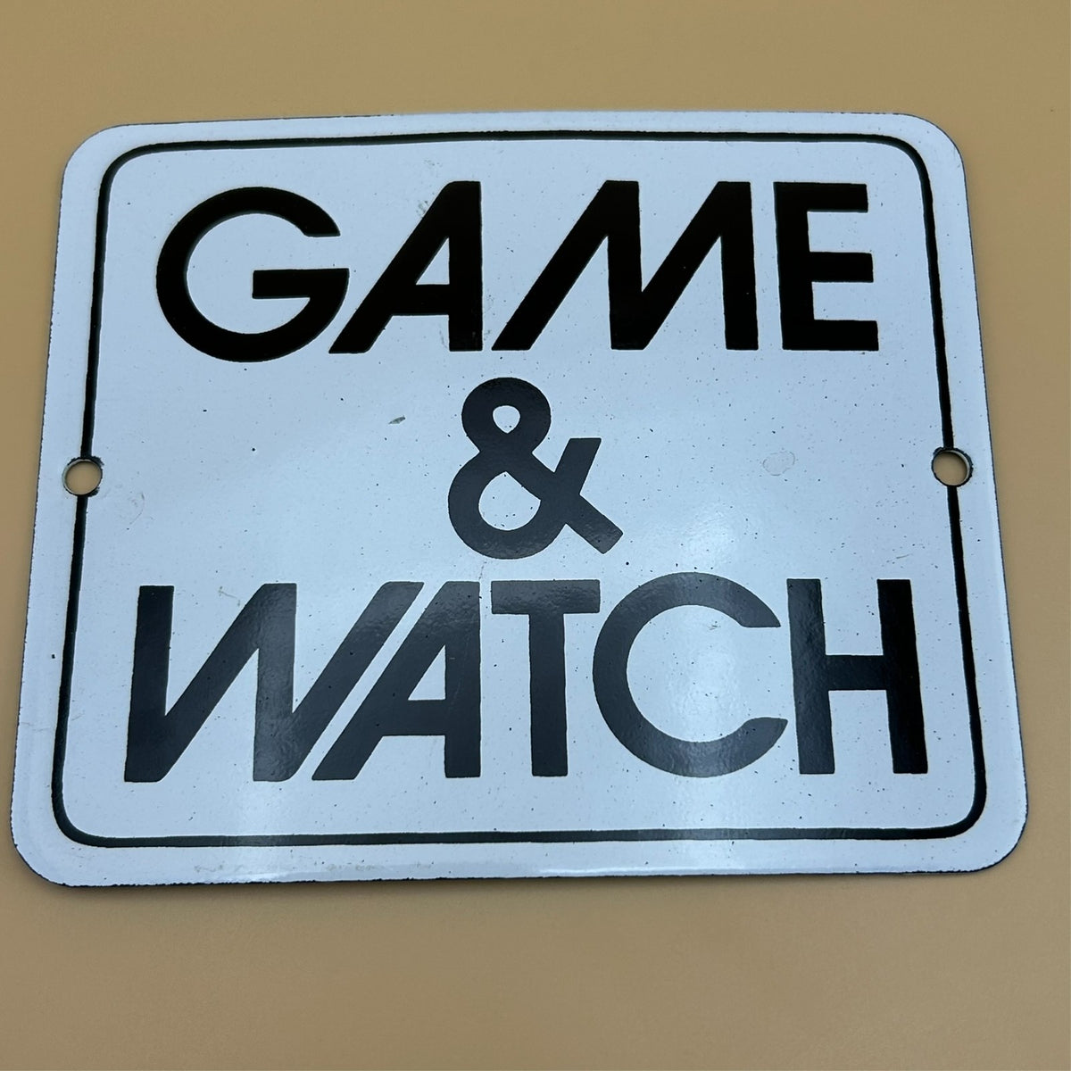 Nintendo Game & Watch Metal Shop Sign Vintage 1980s