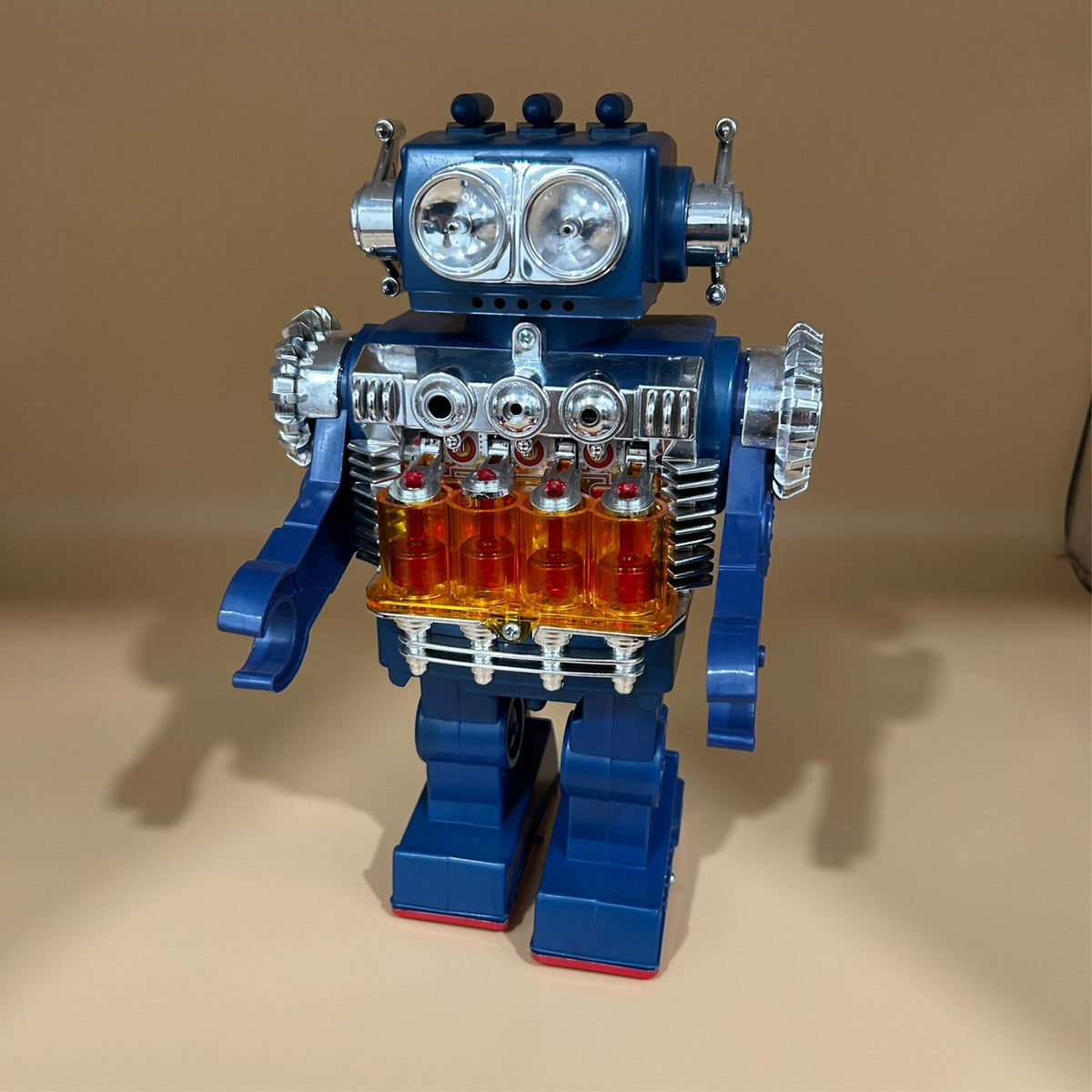 Horikawa Smoking Engine Robot Vintage Japan CIB 1970s