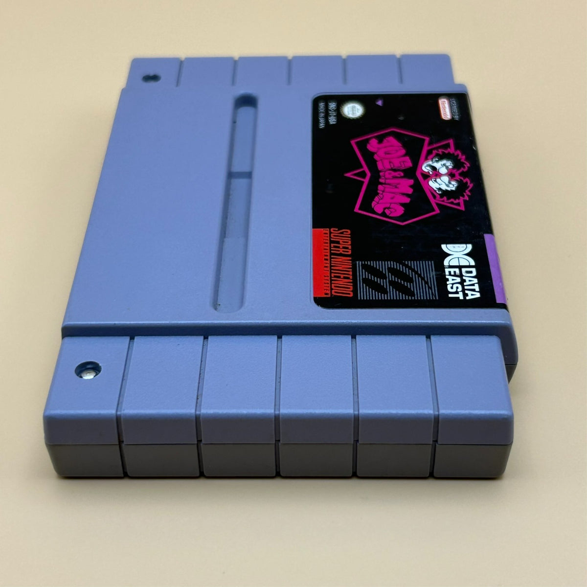SNES JOE & MAC Authentic Super Nintendo Game Cart Cleaned & Tested