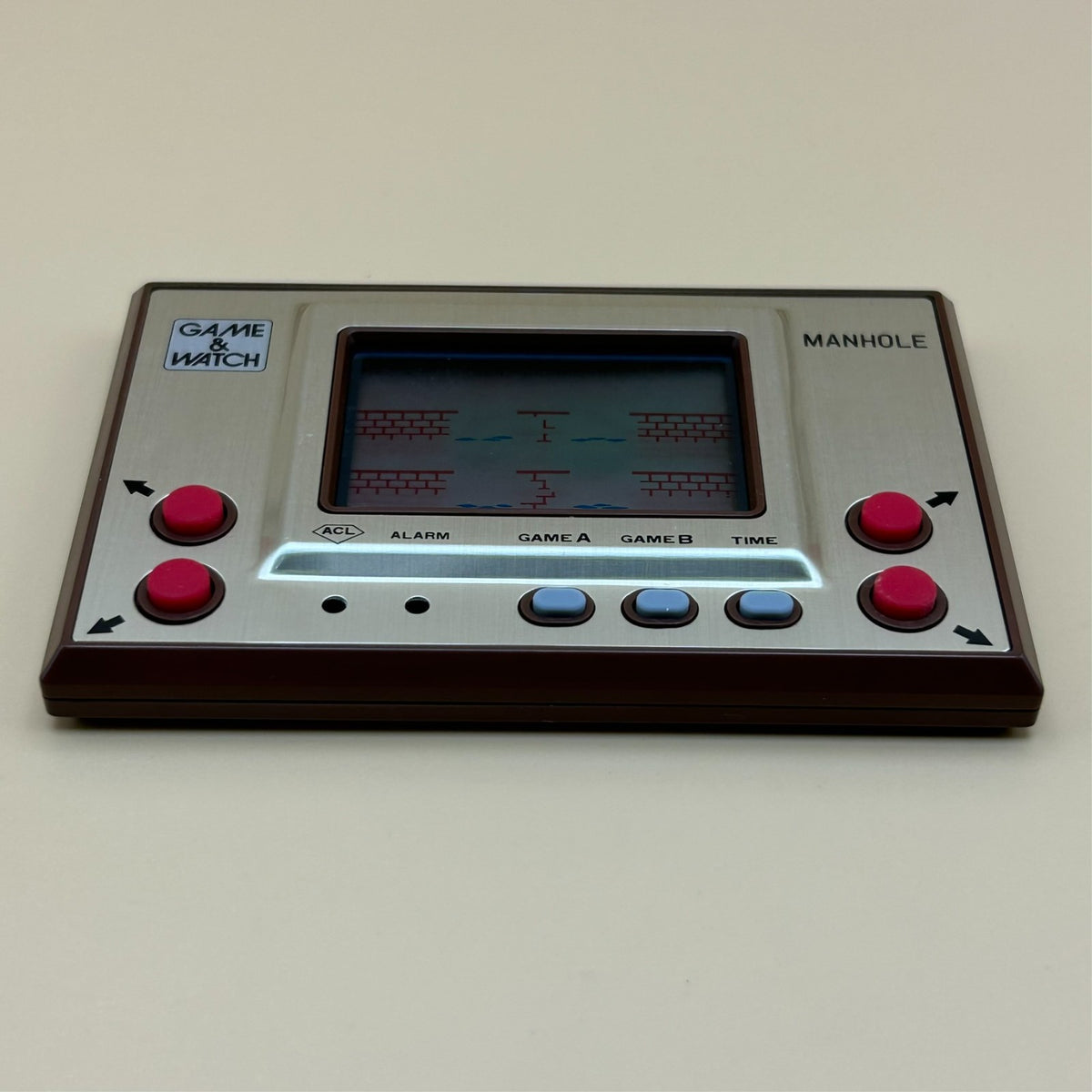 MANHOLE GOLD Nintendo Game & Watch MH-06 1981 Mint in Box