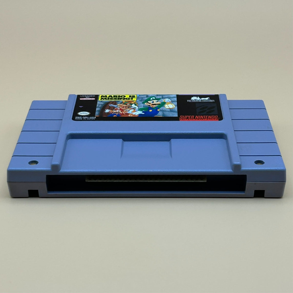 SNES MARIO IS MISSING Authentic Super Nintendo Game Cart Cleaned & Tested