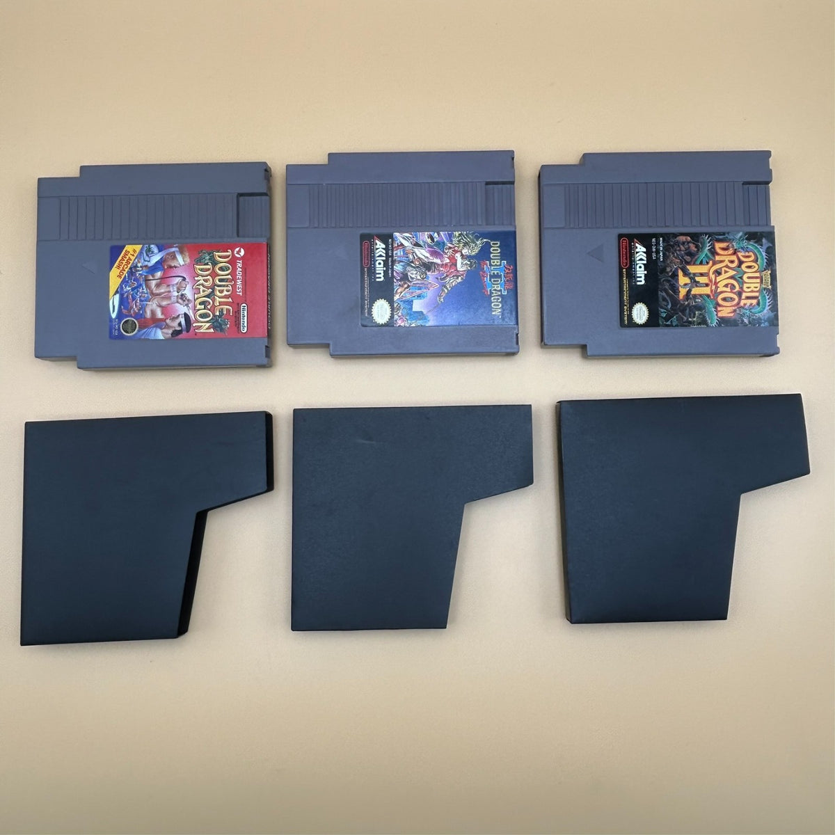 DOUBLE DRAGON I II III 1 2 3 Trilogy NES Lot Authentic Nintendo Cleaned & Tested