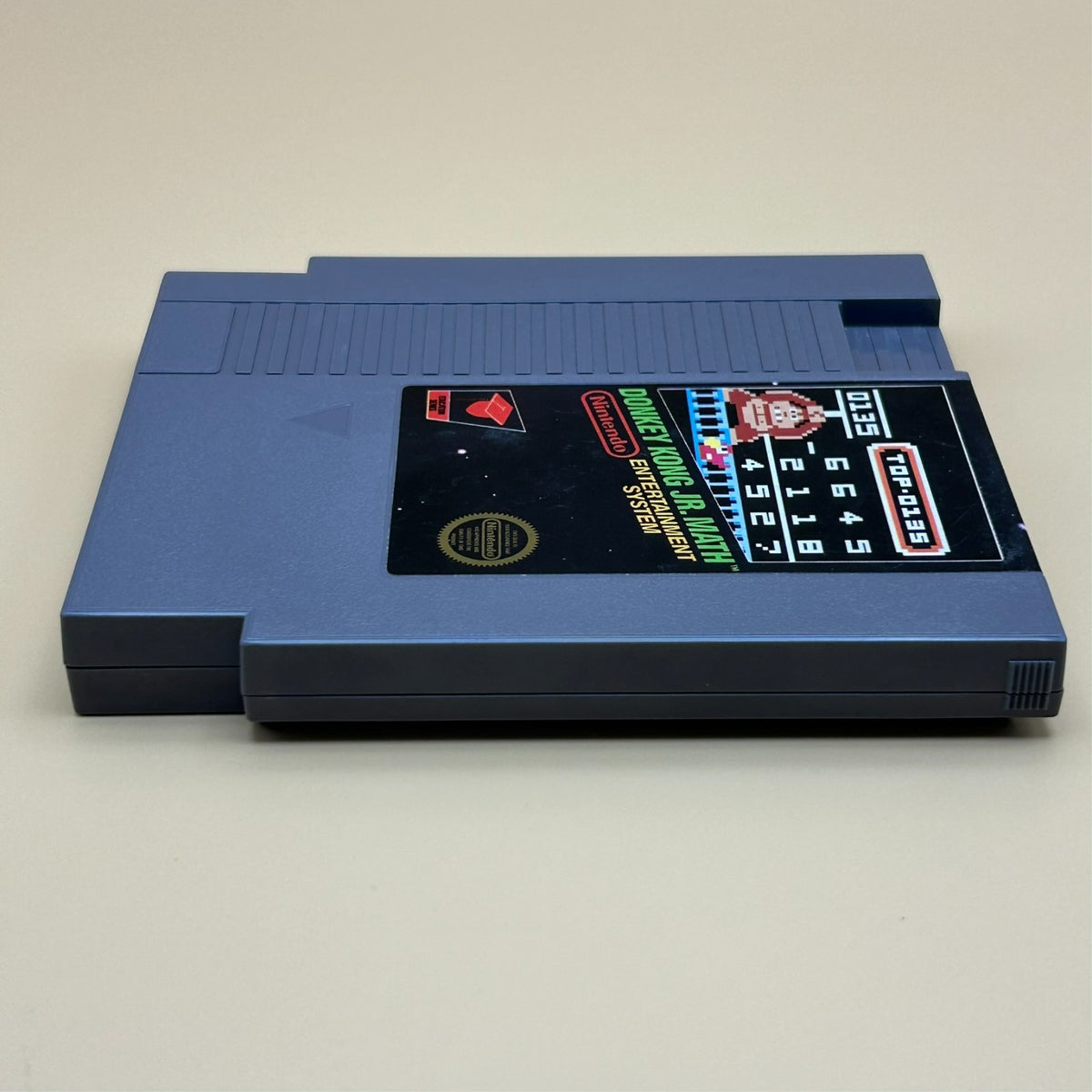 Nintendo NES Game Cart DONKEY KONG JR. MATH Authentic Vintage Cleaned & Tested