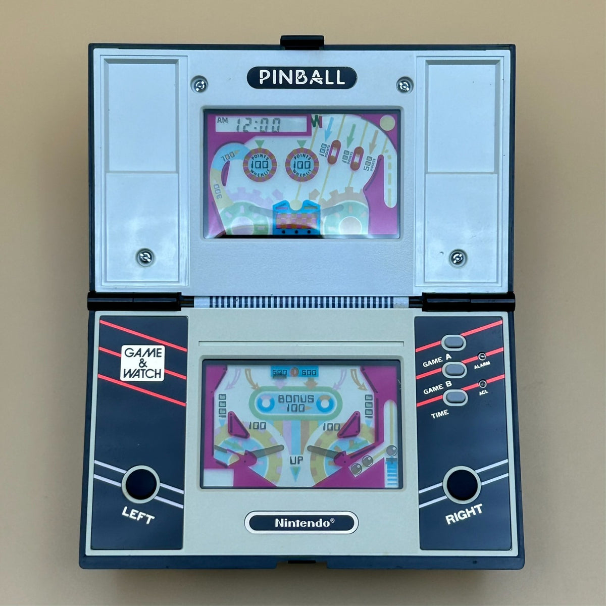 POCKETSIZE PINBALL Nintendo Game & Watch  PB-59 1983 Near Mint In Box