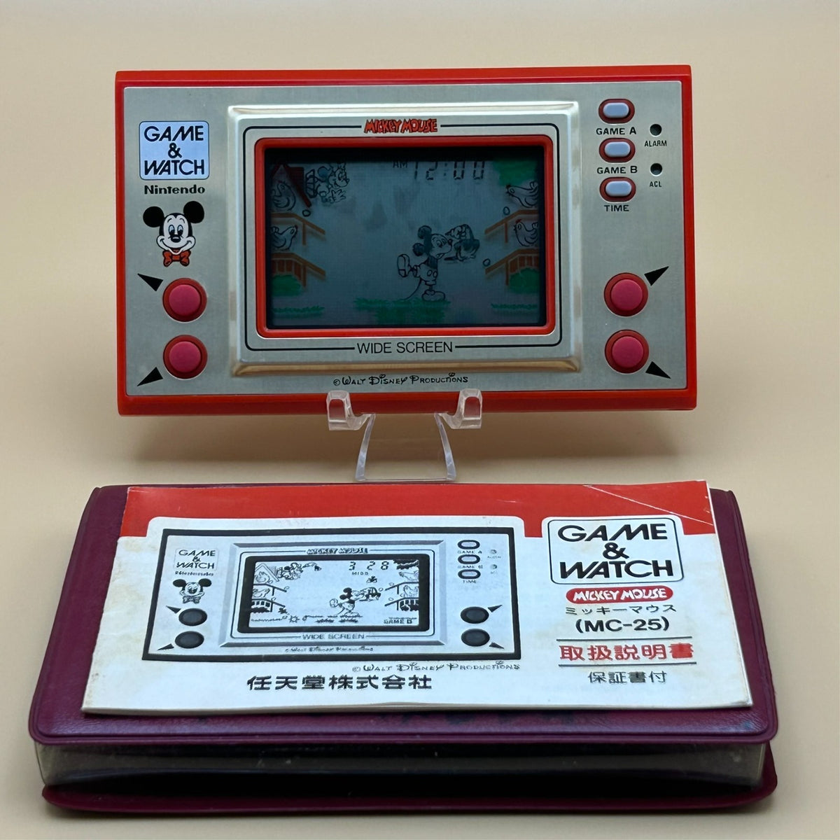 Nintendo Game & Watch MICKEY MOUSE MC-25 Vintage Disney Japan 1981