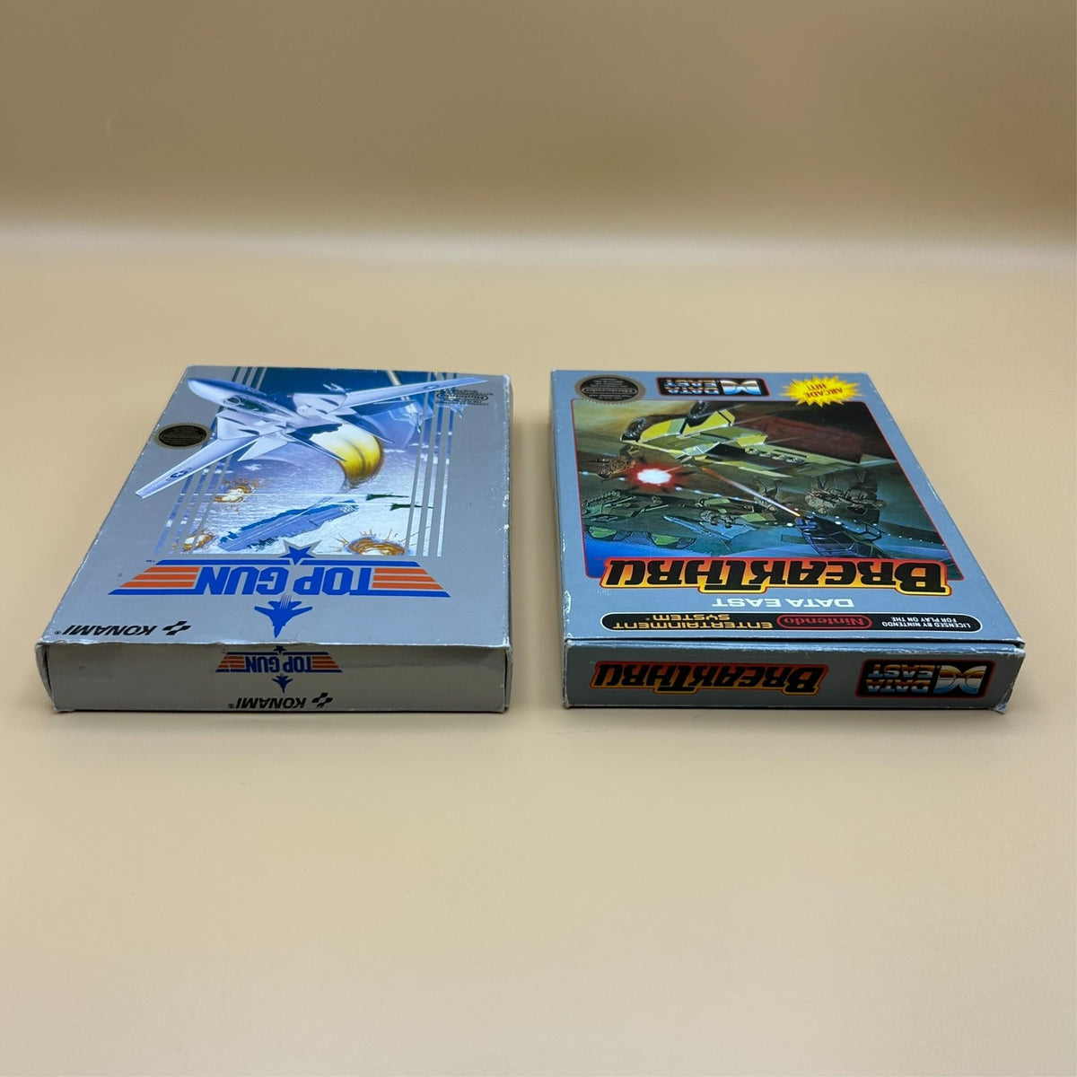 Nintendo NES Lot 5 Screw TOP GUN & BREAKTHRU Boxed 1980s