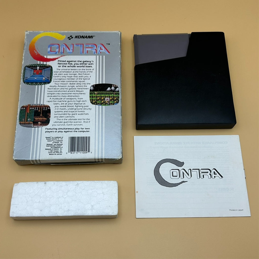 NES CONTRA Konami Authentic Nintendo Entertainment System Game w/ Box