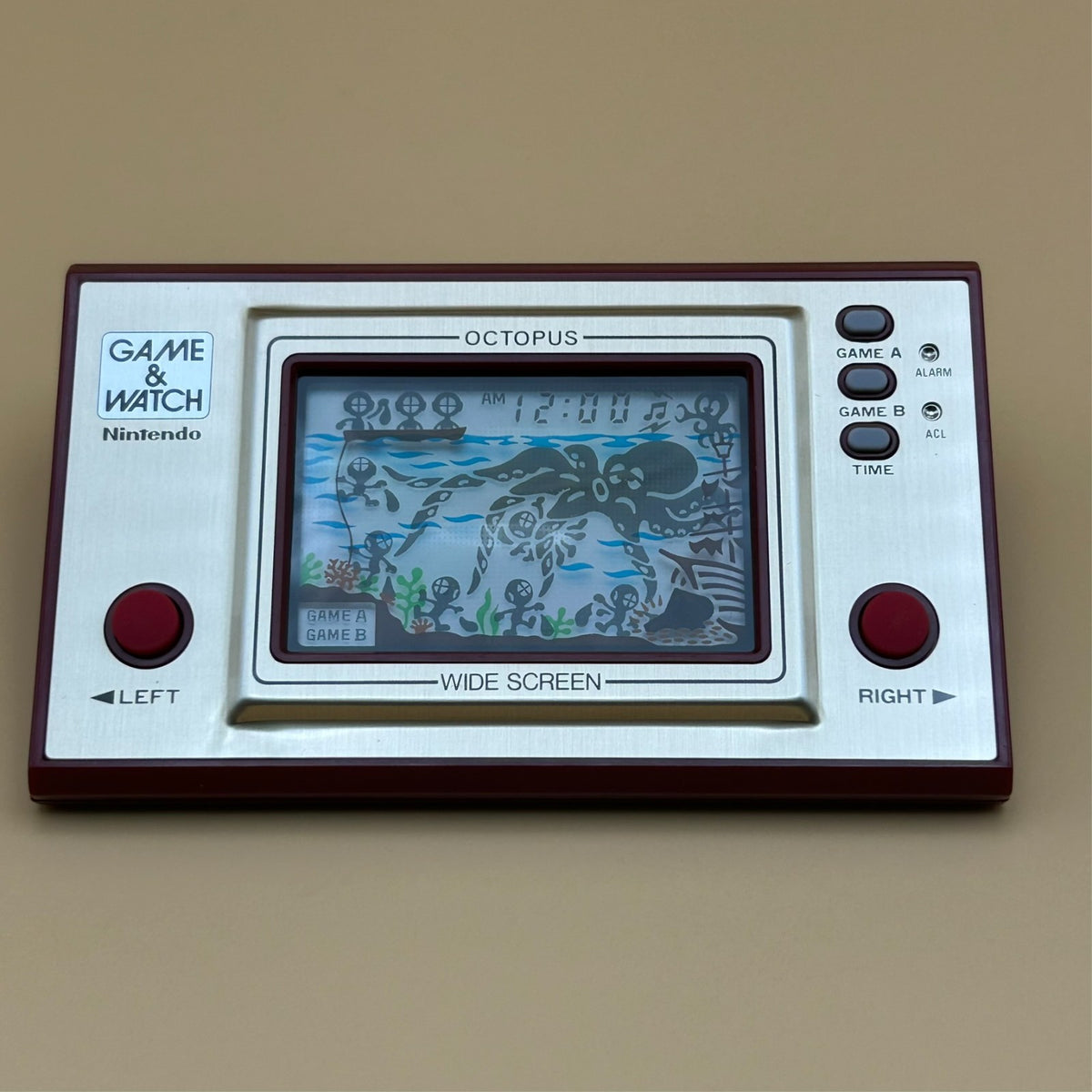 OCTOPUS Nintendo Game & Watch Wide Screen OC-22 1981 New Old Stock NOS