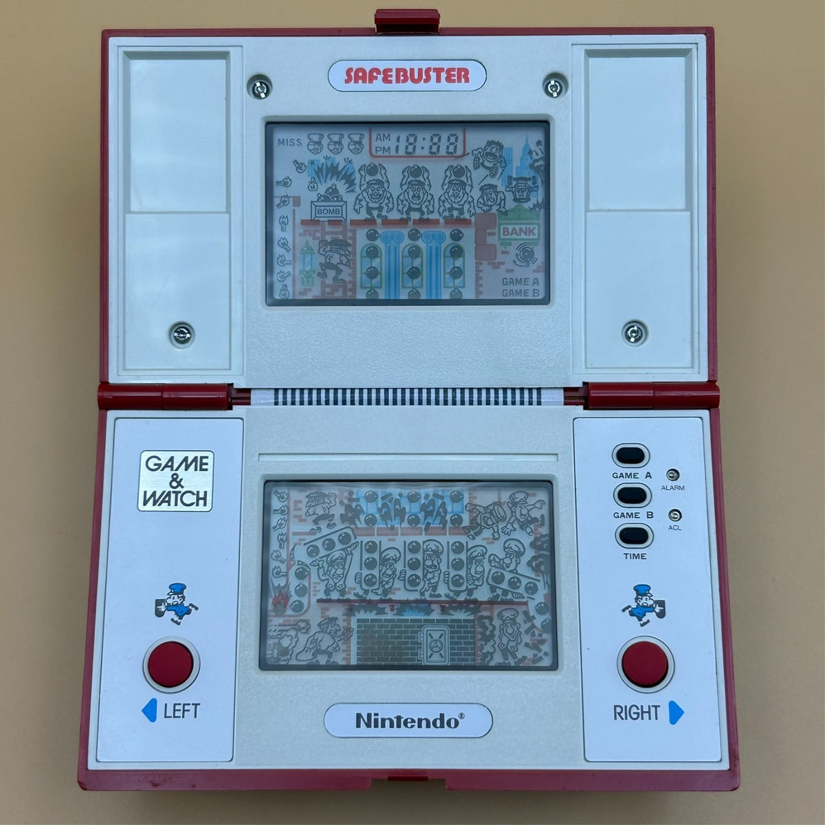 SAFE BUSTER Nintendo Game & Watch Safebuster JB-63 1988 Vintage Japan