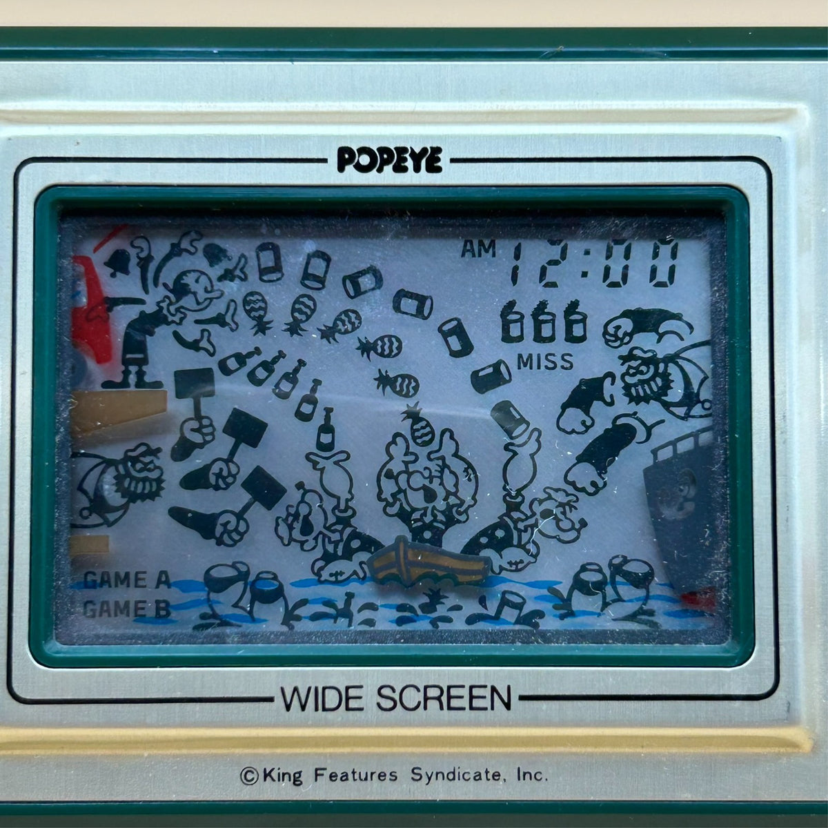 POCKETSIZE POPEYE Nintendo Game & Watch PP-23 Vintage NOA