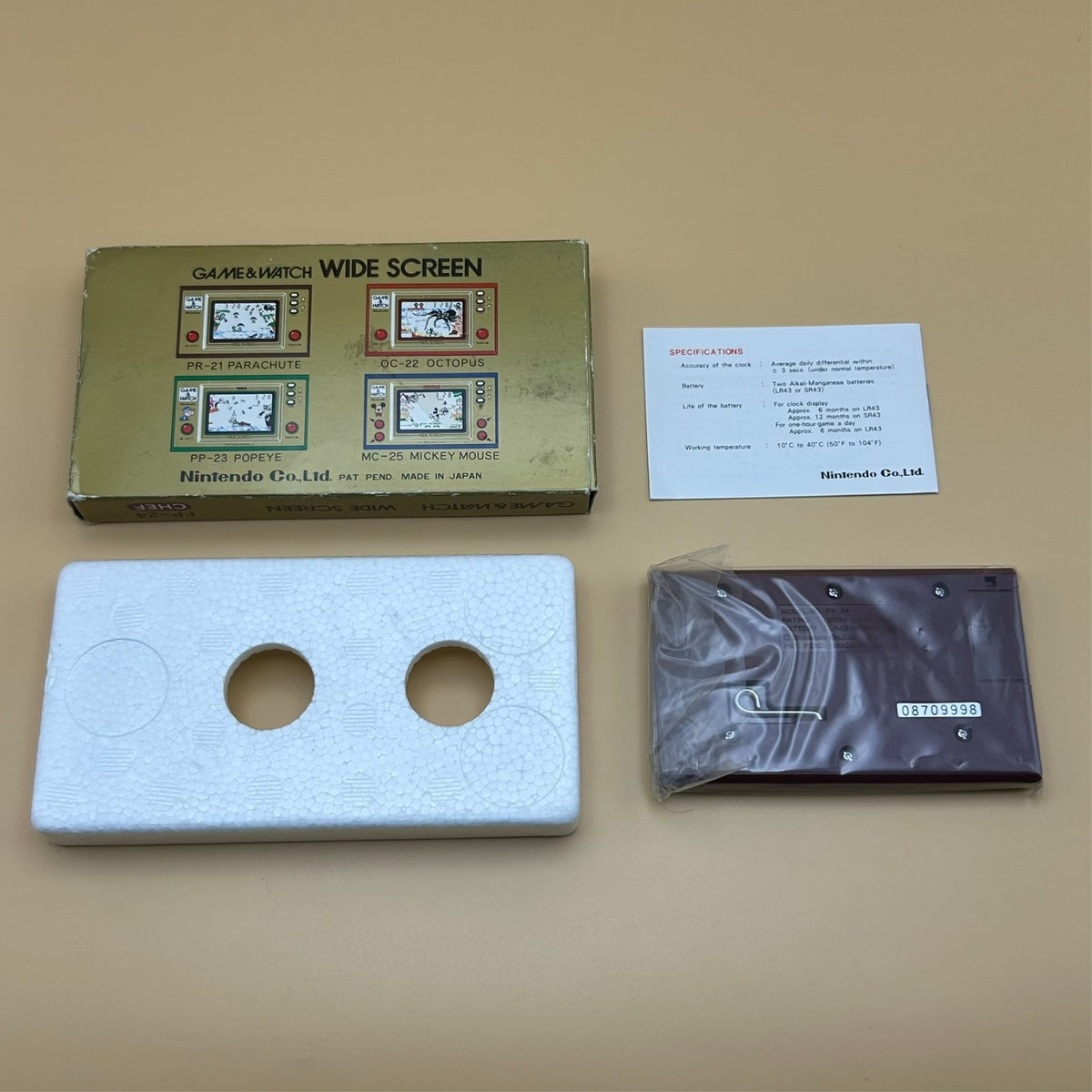 Nintendo Game & Watch CHEF FP-24 1981 w/ Box Vintage Japan