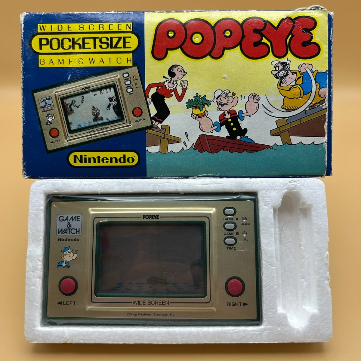 POCKETSIZE POPEYE Nintendo Game & Watch PP-23 Vintage NOA