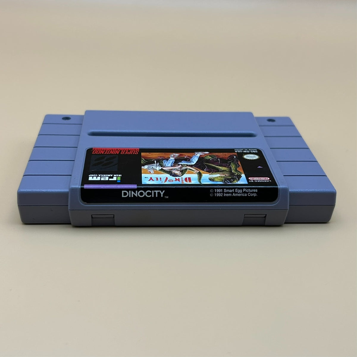SNES DINO CITY DINOCITY Authentic Super Nintendo Game Cart Tested
