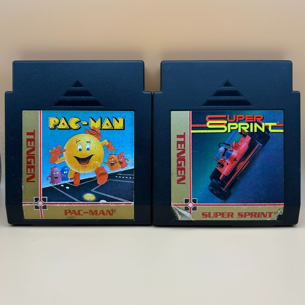 PAC-MAN / SUPER SPRINT Tengen NES Lot Authentic Nintendo Cleaned/Tested