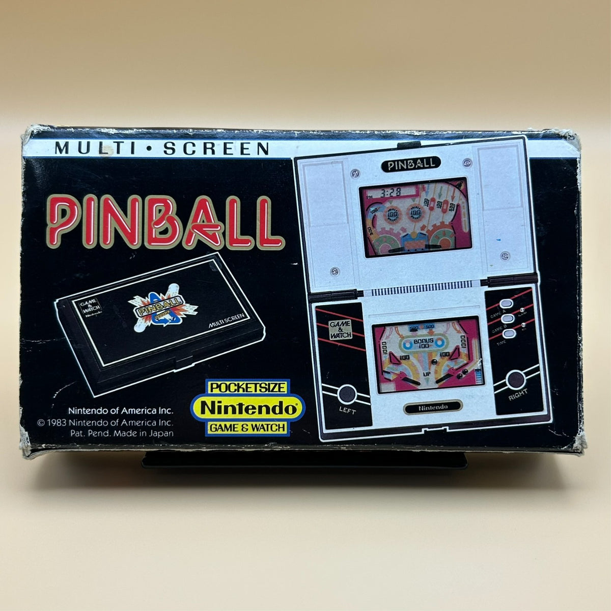 POCKETSIZE PINBALL Nintendo Game & Watch  PB-59 1983 Near Mint In Box