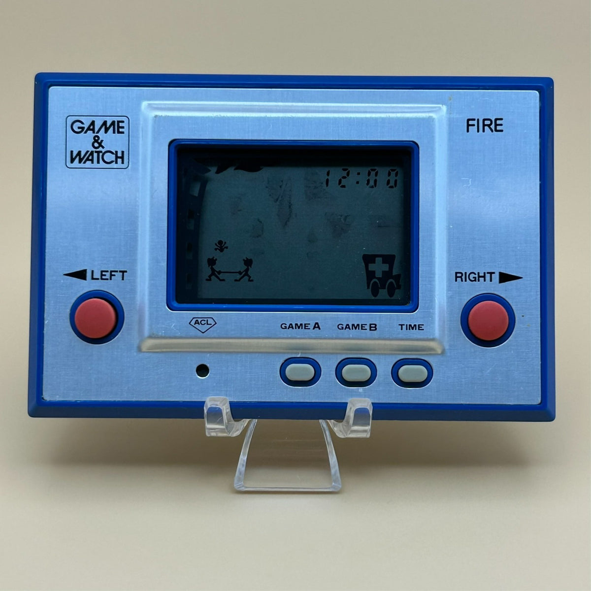 FIRE Nintendo Game & Watch RC-04 Silver Series 1980 Vintage Japan