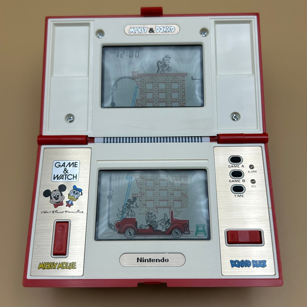 POCKETSIZE MICKEY & DONALD Nintendo Game & Watch DM-53 1982 MIB