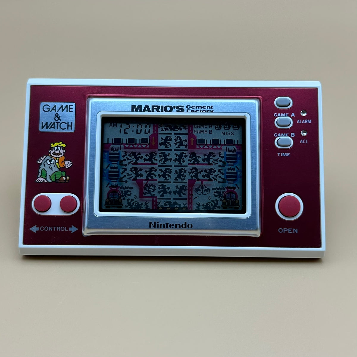POCKETSIZE MARIO'S CEMENT FACTORY Nintendo Game & Watch Mint In Box