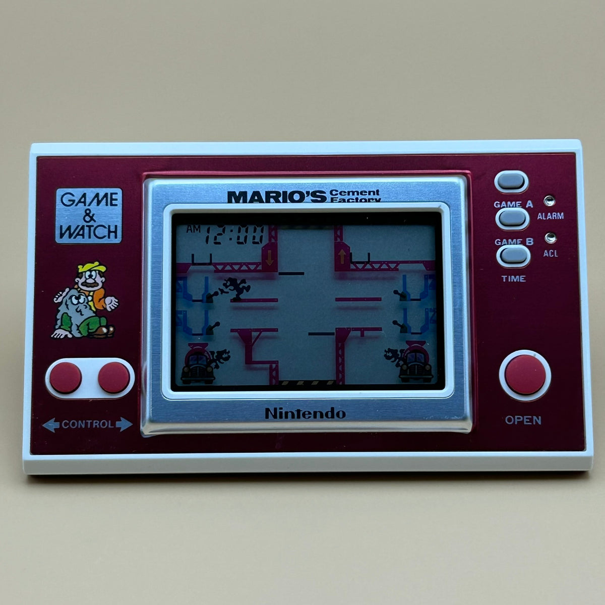 POCKETSIZE MARIO'S CEMENT FACTORY Nintendo Game & Watch Mint In Box