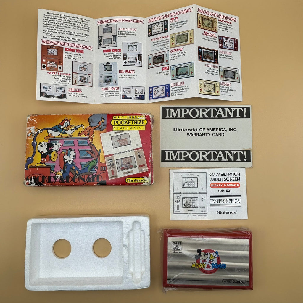POCKETSIZE MICKEY & DONALD Nintendo Game & Watch DM-53 1982
