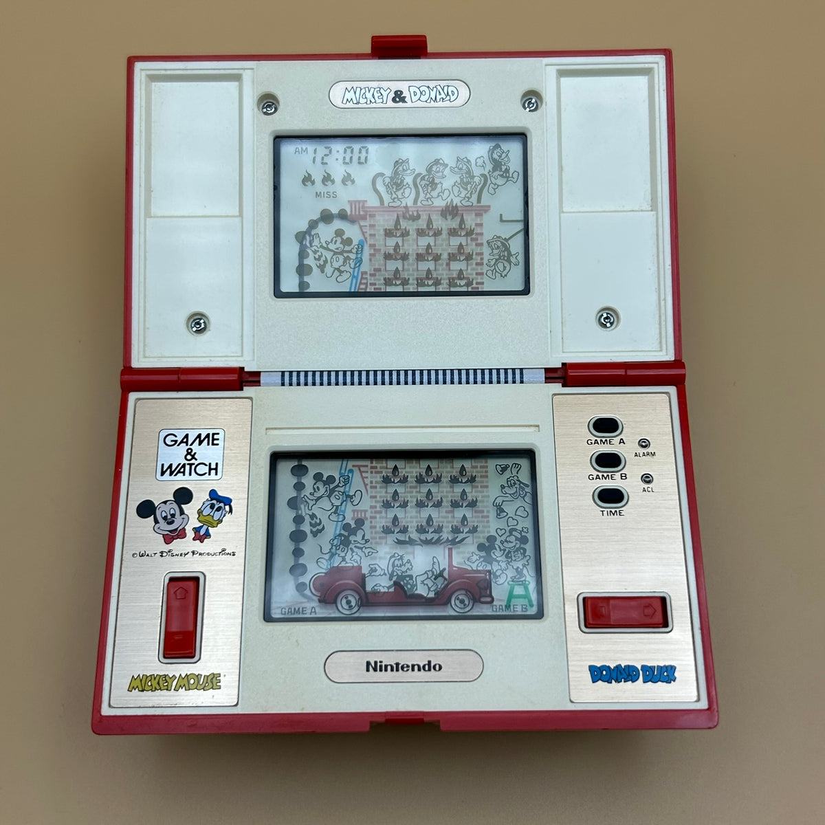 POCKETSIZE MICKEY & DONALD Nintendo Game & Watch DM-53 1982